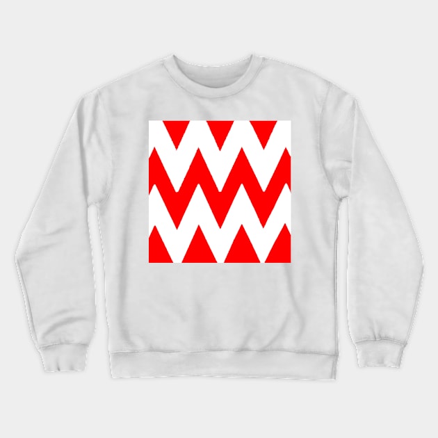 Chevron Red Crewneck Sweatshirt by Overthetopsm